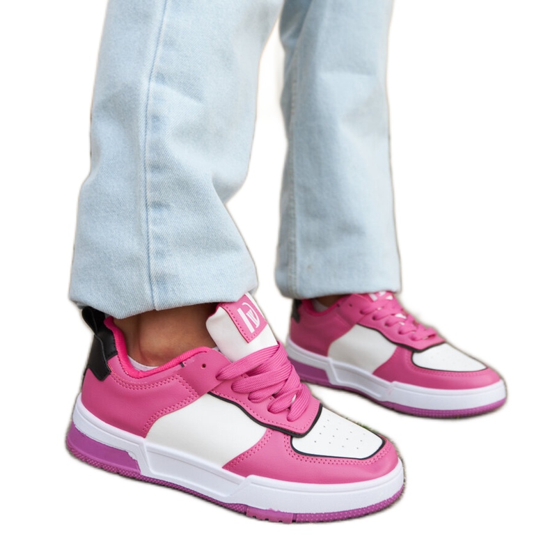 Inna Baskets Barrette TA-503 Fuchsia blanches et violettes