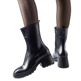 Bottines Wellington zippées noires avec bloc Maggiore