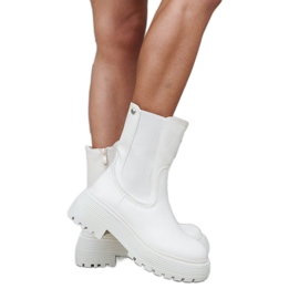Bottines isolées crème sur la plateforme Rinaldo beige