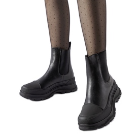 Bottines noires à semelle sportive Ermanno