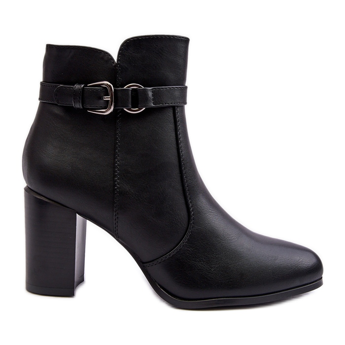 Sergio Leone Bottines en cuir avec boucle pour femme, noir Lasima le noir Sergio Leone Bottines en cuir avec boucle pour femme, noir Lasima le noir