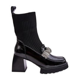 S.Barski Bottines à talons hauts pour femmes D&A MR870-41 Noir le noir S.Barski Bottines à talons hauts pour femmes D&A MR870-41 Noir le noir