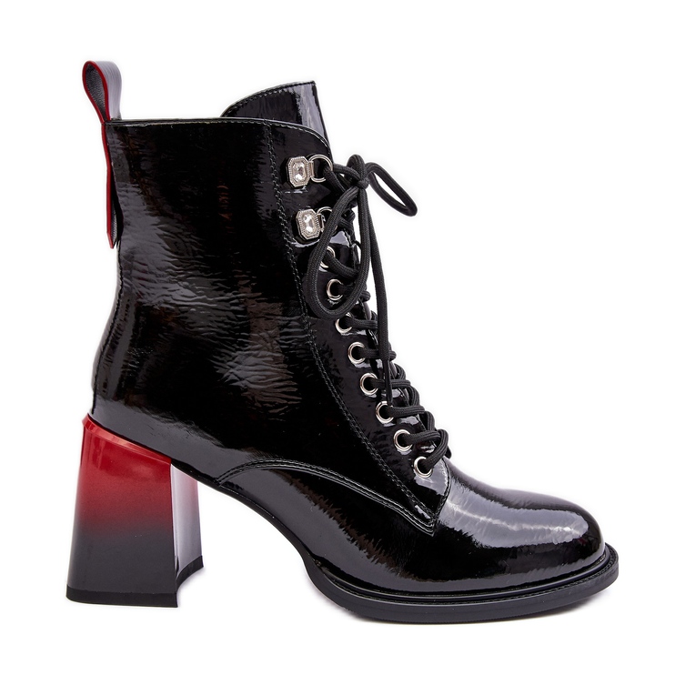 S.Barski Bottines en cuir verni D&A MR870-06 Noir le noir S.Barski Bottines en cuir verni D&A MR870-06 Noir le noir