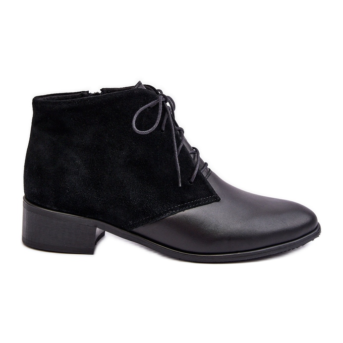 Bottes à lacets noires pour femmes à la mode Kefora le noir
