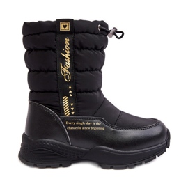 Bottes De Neige Pour Enfants Isolées En Laine Avec Fermeture Éclair Noir Delhi