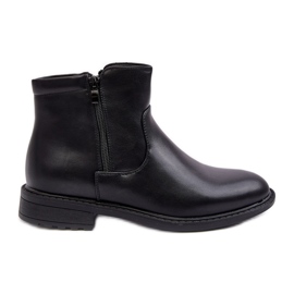 Bottes basses zippées pour hommes noires Brosta