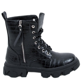 Will Bottes à lacets noires le noir