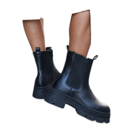 Bottines noires sur la plateforme Placido le noir Bottines noires sur la plateforme Placido le noir