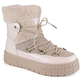 Bottes en cuir isolées beiges sur la plateforme par Filippo DBT4716 Bottes en cuir isolées beiges sur la plateforme par Filippo DBT4716