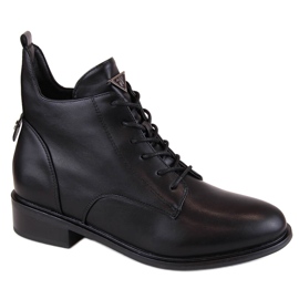 Bottines isolées noires à talons plats par Filippo DBT4822 le noir