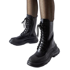 Chaussures de travail noires à semelle épaisse Crosia noire le noir