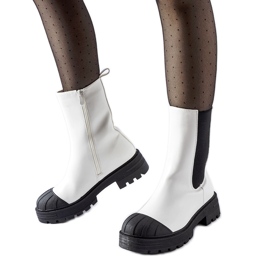 Bottes Porcigatone isolées classiques blanches