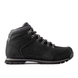 Chaussures en cuir noir Lee Cooper LCJ-21-01-0705M