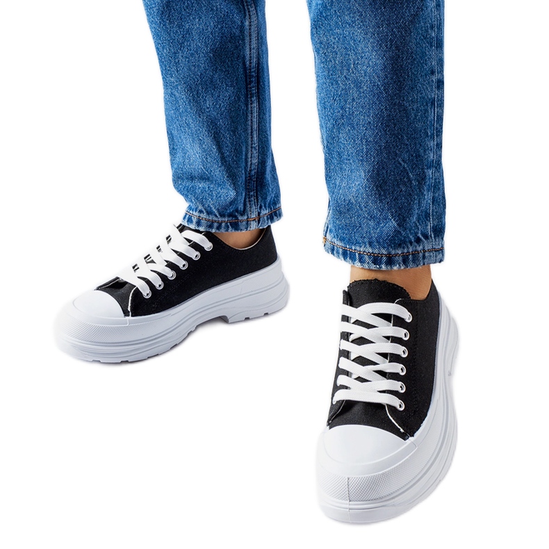 Baskets noires à semelle sport Bettole le noir Baskets noires à semelle sport Bettole le noir