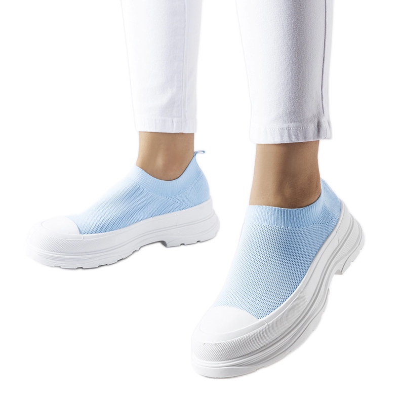 Baskets à plateforme Baratili bleues Baskets à plateforme Baratili bleues