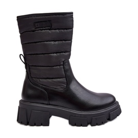 Bottes de neige isolées avec fermeture éclair noir Big Star MM274068 le noir Bottes de neige isolées avec fermeture éclair noir Big Star MM274068 le noir
