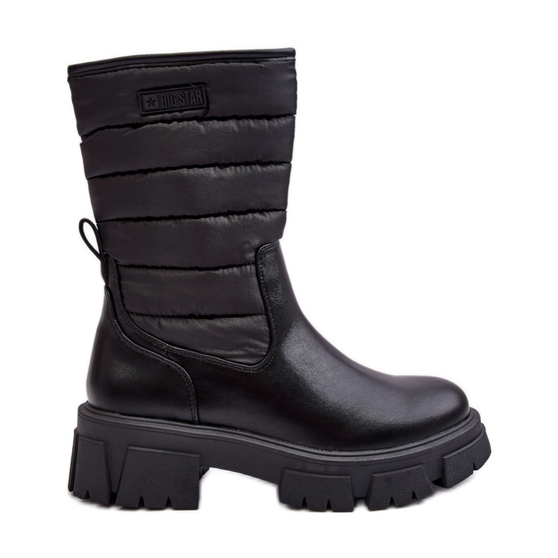 Bottes de neige isolées avec fermeture éclair noir Big Star MM274068 le noir Bottes de neige isolées avec fermeture éclair noir Big Star MM274068 le noir