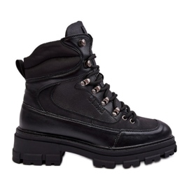 Bottines isolées à lacets pour femmes noir Big Star MM274663