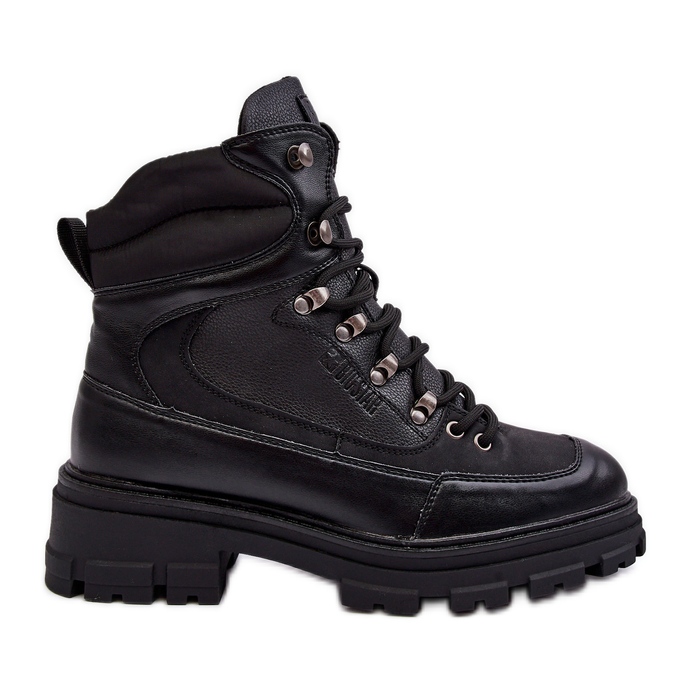 Bottines isolées à lacets pour femmes noir Big Star MM274663 le noir Bottines isolées à lacets pour femmes noir Big Star MM274663 le noir