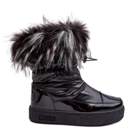 Bottes de neige pour femmes avec fourrure noir Big Star MM274379