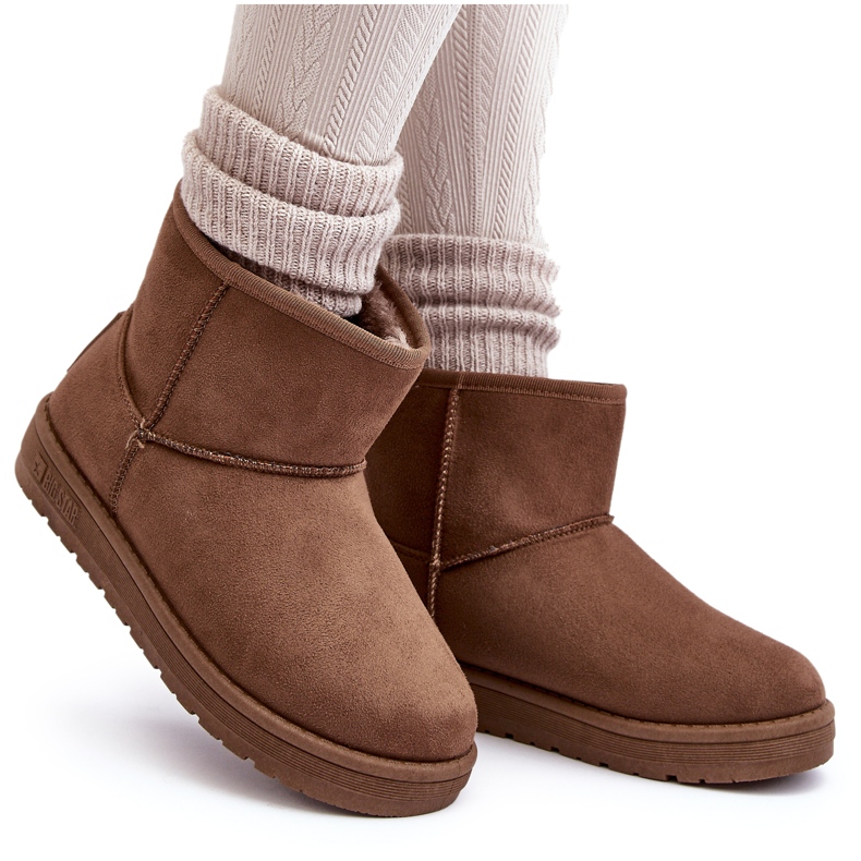 Bottes de neige pour femmes isolées avec fourrure marron Big Star MM274161 brun Bottes de neige pour femmes isolées avec fourrure marron Big Star MM274161 brun
