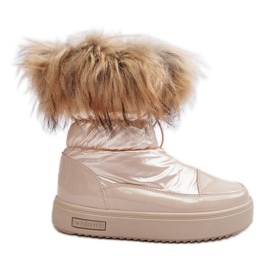 Bottes de neige pour femmes avec fourrure beige Big Star MM274380