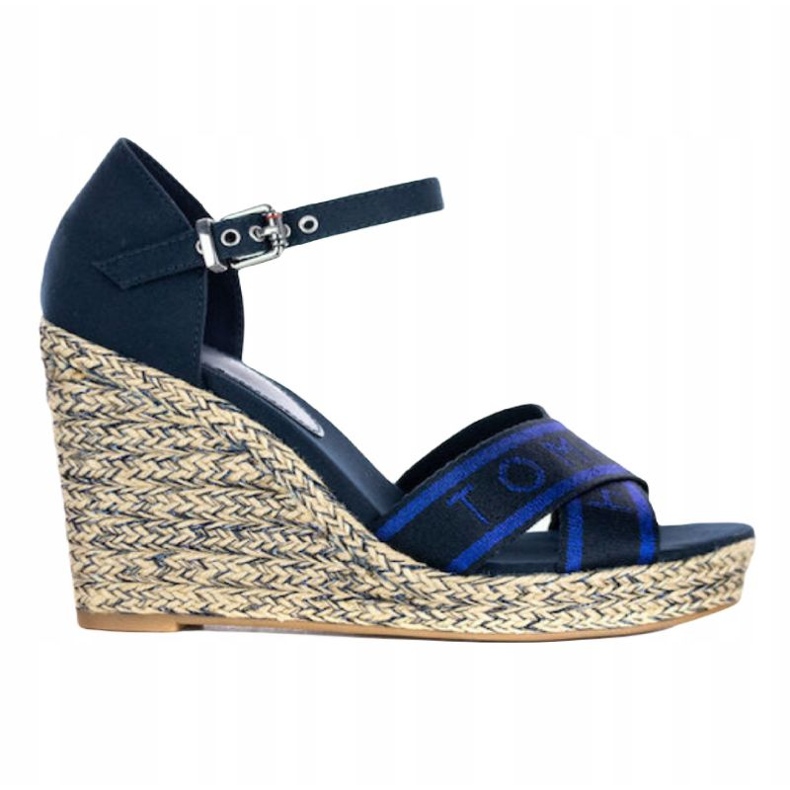 Tommy Hilfiger Tommy Metallic High Wedge Sandal W chaussures FW0FW04753 bleu Tommy Hilfiger Tommy Metallic High Wedge Sandal W chaussures FW0FW04753 bleu