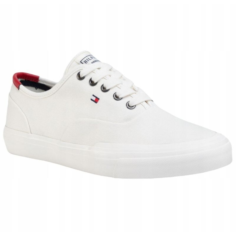 Tommy Hilfiger Core Oxford Twill Sneaker M FM0FM02670 chaussures blanche Tommy Hilfiger Core Oxford Twill Sneaker M FM0FM02670 chaussures blanche