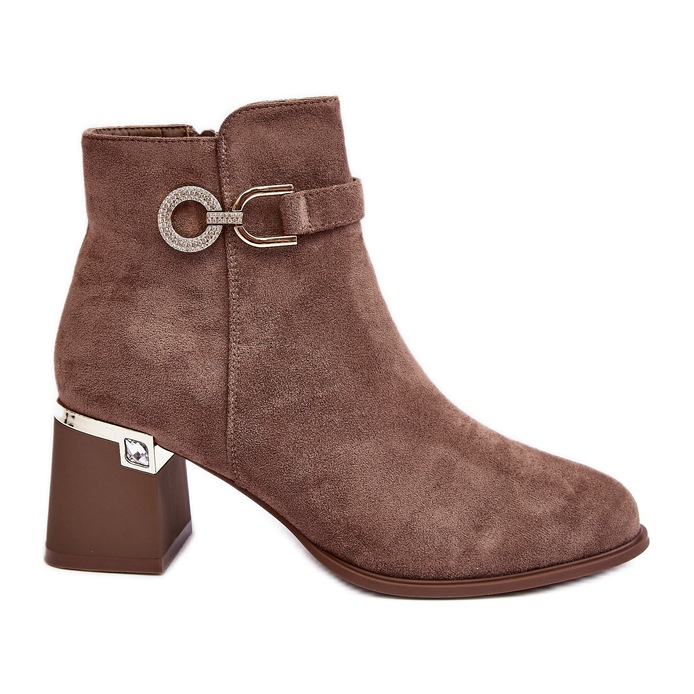 WJ2 Bottines en daim marron pour femmes à la mode Nola brun