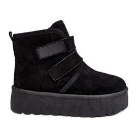 FG2 Bottes de neige à plateforme pour femmes noires Naredi le noir
