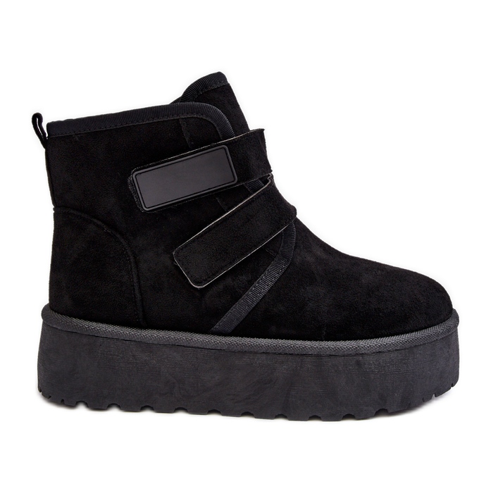 FG2 Bottes de neige à plateforme pour femmes noires Naredi le noir