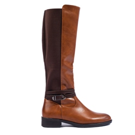 Bottes camel classiques pour femmes par Shelovet brun