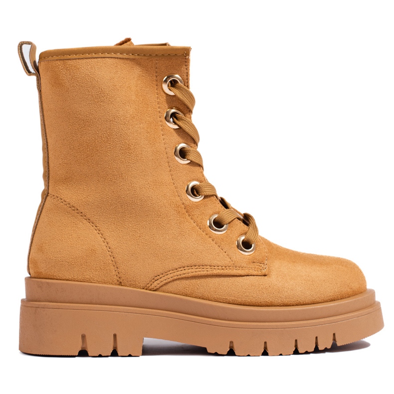 Travailleurs en daim camel pour femmes Shelovet brun