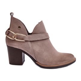 Bottes à Talons Hauts en Daim pour Femme Maciejka 06247-04 Beige