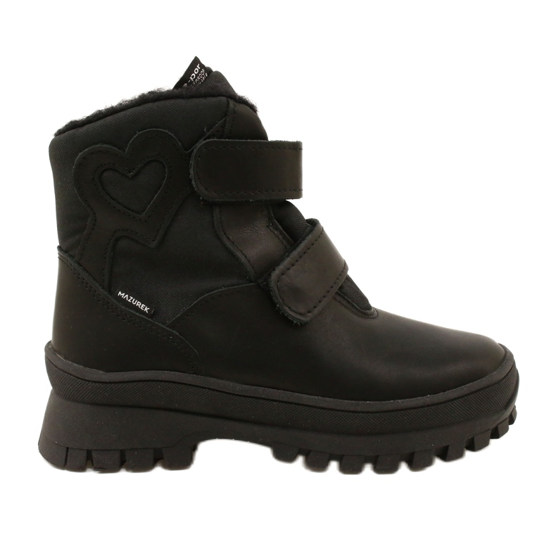 Mazurek Bottes de neige en cuir Boots imperméables le noir