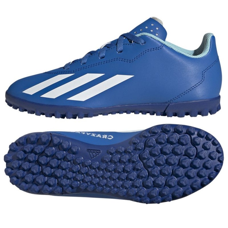Chaussures de football adidas X Crazyfast.4 Tf Jr IE4067 bleu Chaussures de football adidas X Crazyfast.4 Tf Jr IE4067 bleu