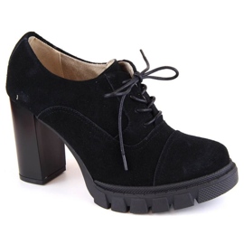 Filippo W PAW473A chaussures à talons hauts et plateforme en cuir, noir