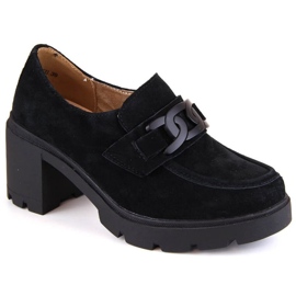 Filippo W PAW474B chaussures à talons hauts et plateforme en cuir, noir