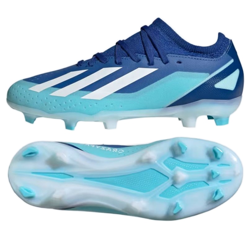 Chaussures Adidas X CRAZYFAST.3 Fg Jr ID9354 bleu KeeShoes