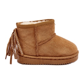 Bottes De Neige Isolées Enfant À Franges Camel Mikyla brun