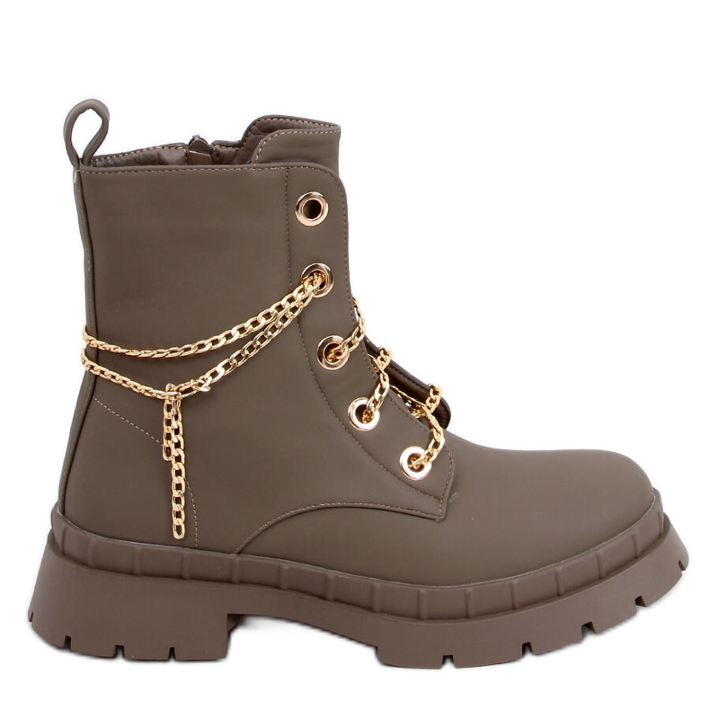 Bottes à lacets de Lohan Kaki brun