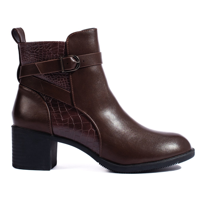 Bottines à talons hauts femme Shelovet marron brun