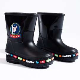 Bottes en caoutchouc noires pour enfants Shelovet