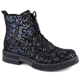 Bottes en cuir confortables pour femmes, isolées, multicolores, Rieker 72010-14
