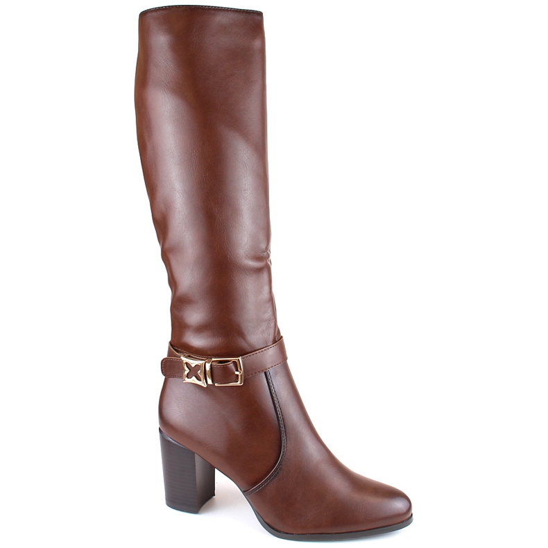 Bottes marron isolées pour femmes de Sergio Leone KZ103 brun Bottes marron isolées pour femmes de Sergio Leone KZ103 brun