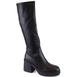 Noir Bottes isolées à talons hauts et plateforme Filippo DKZ4999 pour femme