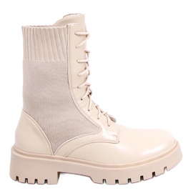 Bottes avec tige élastique Cass Beige