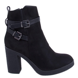 Kendall Bottes noires à talons hauts le noir