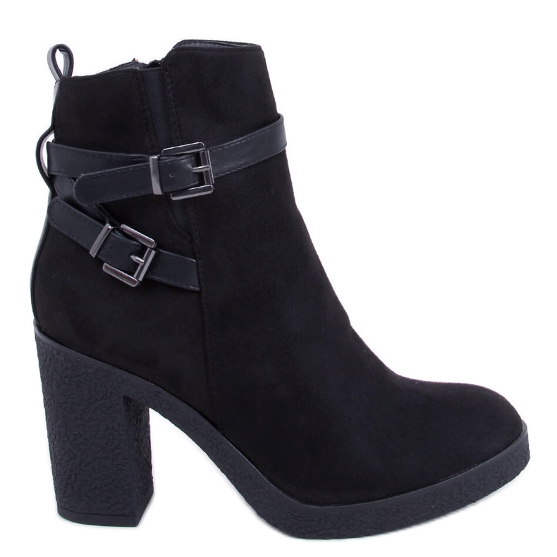 Kendall Bottes noires à talons hauts le noir