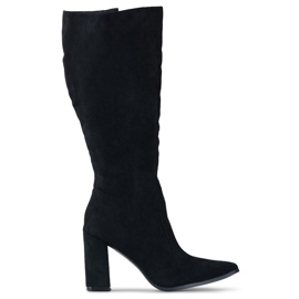 Bottes hautes noires pour femmes le noir Bottes hautes noires pour femmes le noir